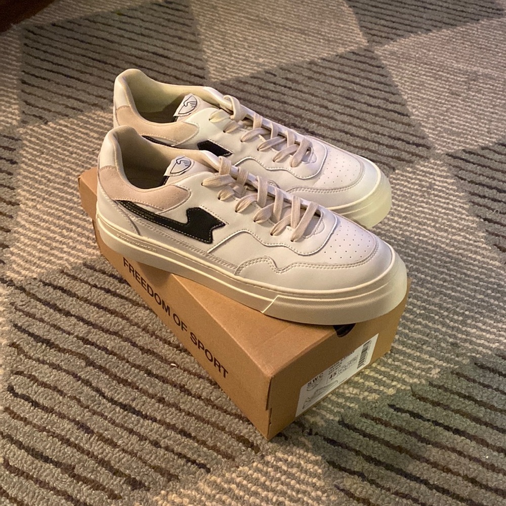 Stephen Workers Club Pearl S-Strike Leather WHT-BLK